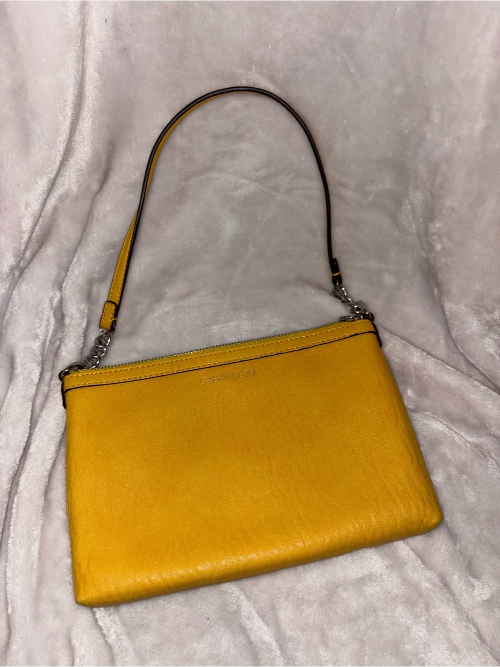 Calvin Klein Yellow Mini Shoulder Bag
